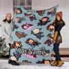 Custom Name Vox Machina Theme Printed Blanket - Perfect for Couch, Bed, Travel & Outdoor Use | Machine Washable, Cozy & Durable.