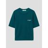 Embroidered Point Short Sleeve Pullover Green