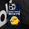 Lustige 'Fass mein Handy nicht an'-Handyhülle für iPhone 11,12,13,14,15,16,17,Pro,Max,Plus,E,Air,Mini IMD Mattschwarz