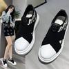 New Fashion Versatile 2025 Flying Woven Breathable Round Head Low Heel Elastic Cloth Casual Women's Shoes Comfortable and Versatile