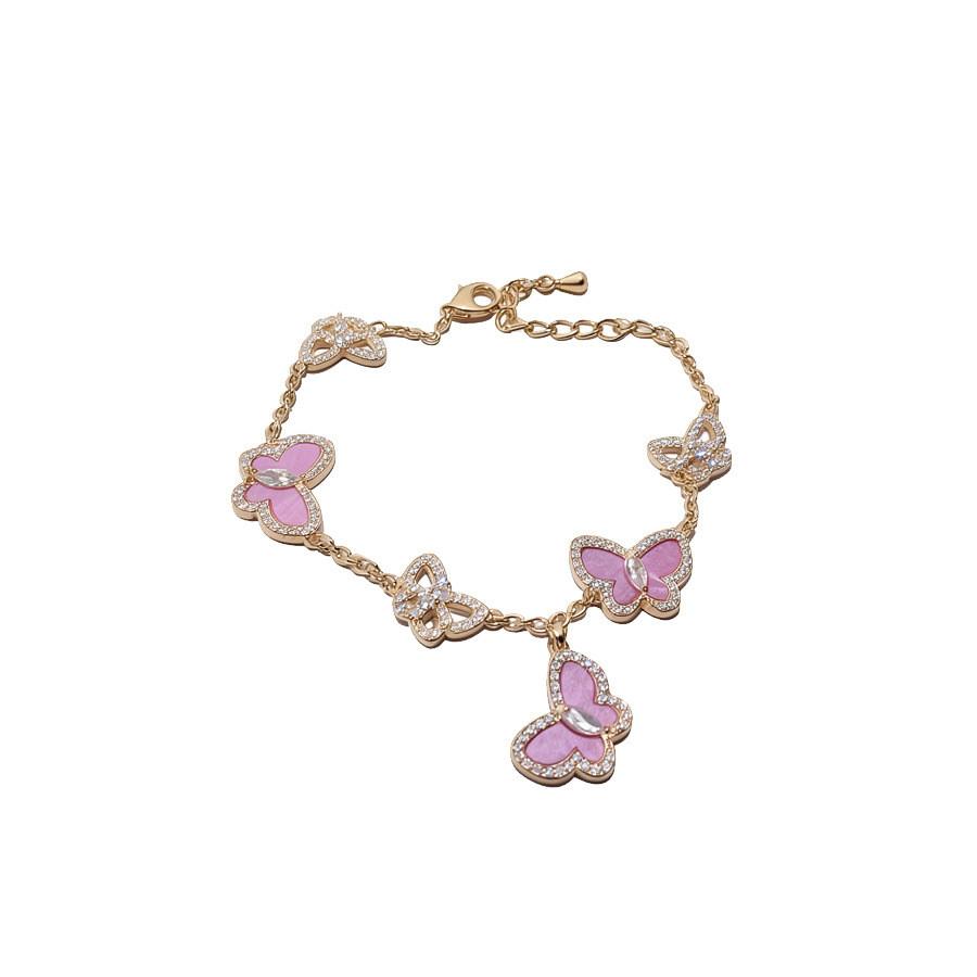 Copper Zircon Butterfly Pendant Bracelet For Women Summer 2026 Fashion Accessories