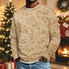 Men's Loose Fit Casual Collared Long Sleeve Shirt, Camouflage Print Outdoor Top