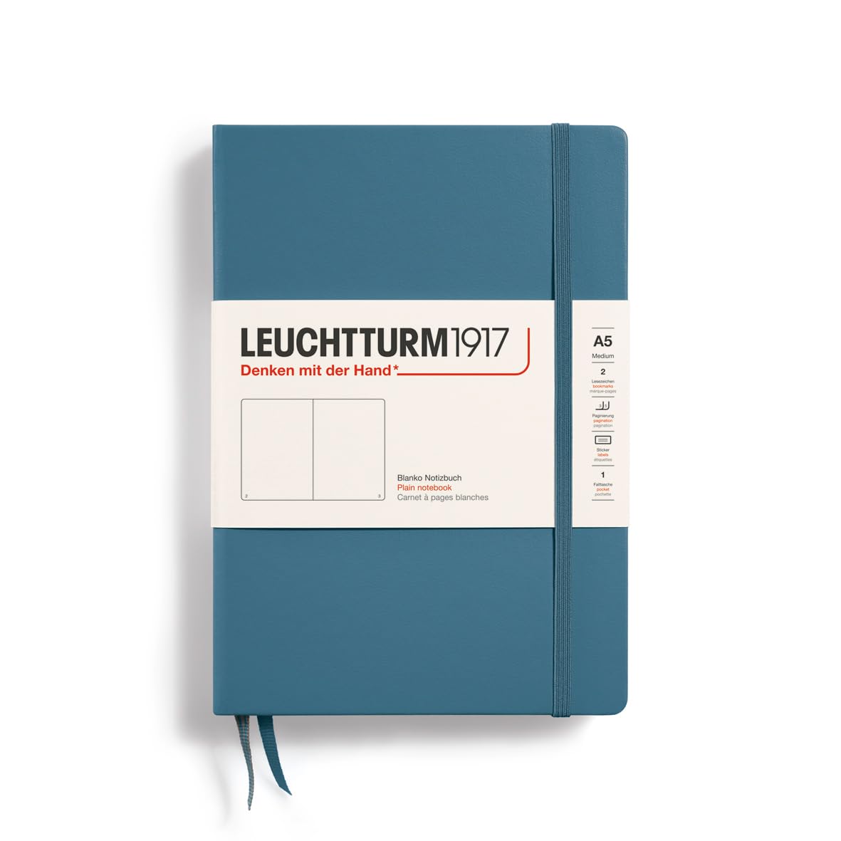 

Leuchtturm Блокнот A5 Без линовки Камень Синий 363333 Официально Импортировано