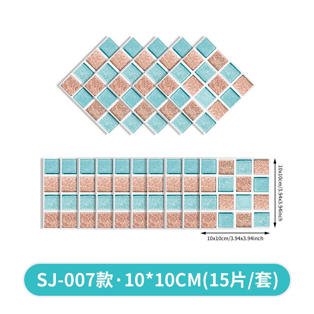 Color Crystal Mosaic Wallpaper Self-Adhesive Waterproof And Oil-Proof Kitchen Bathroom Wall Decoration The Same Wall Sticker