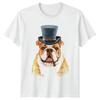 Bulldog Zylinder Zigarre Herren T-Shirt Lustiges Hundeliebhaber T-Shirt
