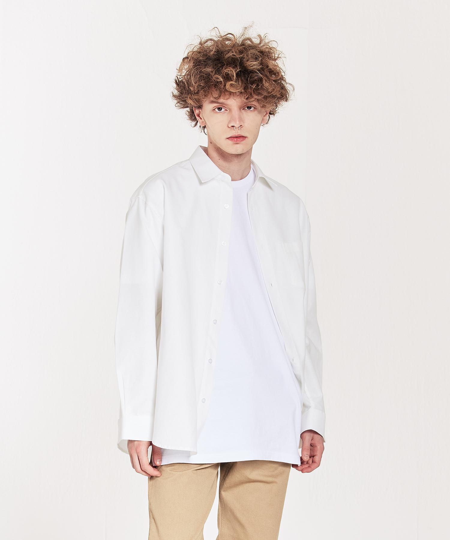 Public Icon T[1005] Oxford Wide Shirt (White) M