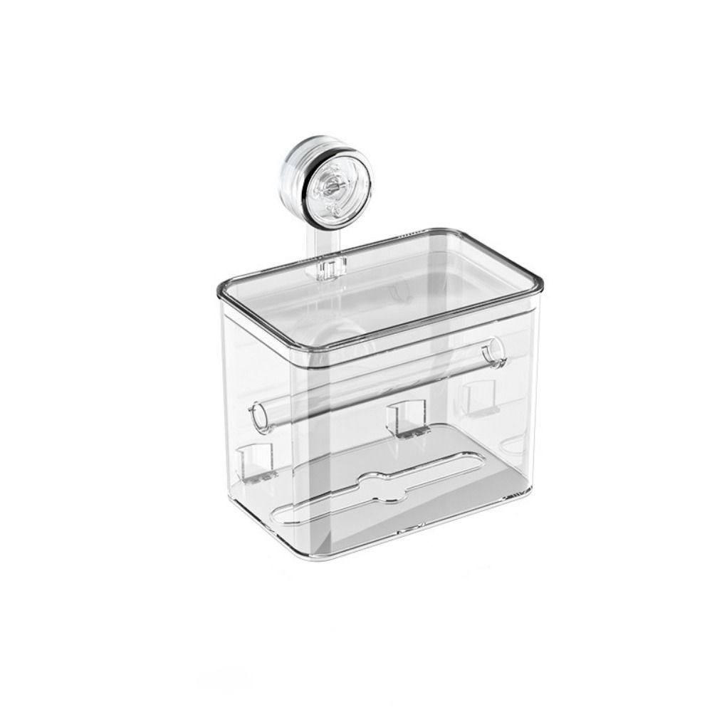 Transparent Suction Cup Tissue Box Wall Mounted Tissue Storage Box Napkin Box  Living Room