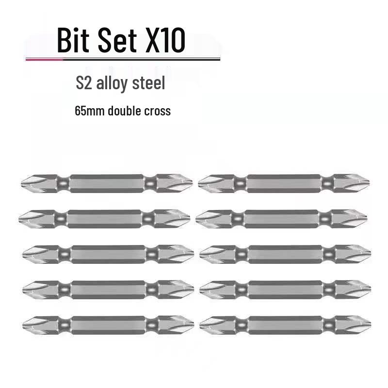 Pointed PH1/PH3 Magnetic Double-Ended Phillips Bit, High Hardness, S2 Alloy Steel Electric Screwdriver.