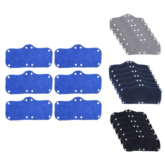 6Pcs/Set Good Absorption Sweatband Reusable Polyester Skin-friendly Fine Texture Helmet Sweat Strap
