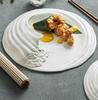 Chic Sea Wave Fusion Ceramic Dinner Plate Restaurant Hotel Grade Cold Dish Presentation