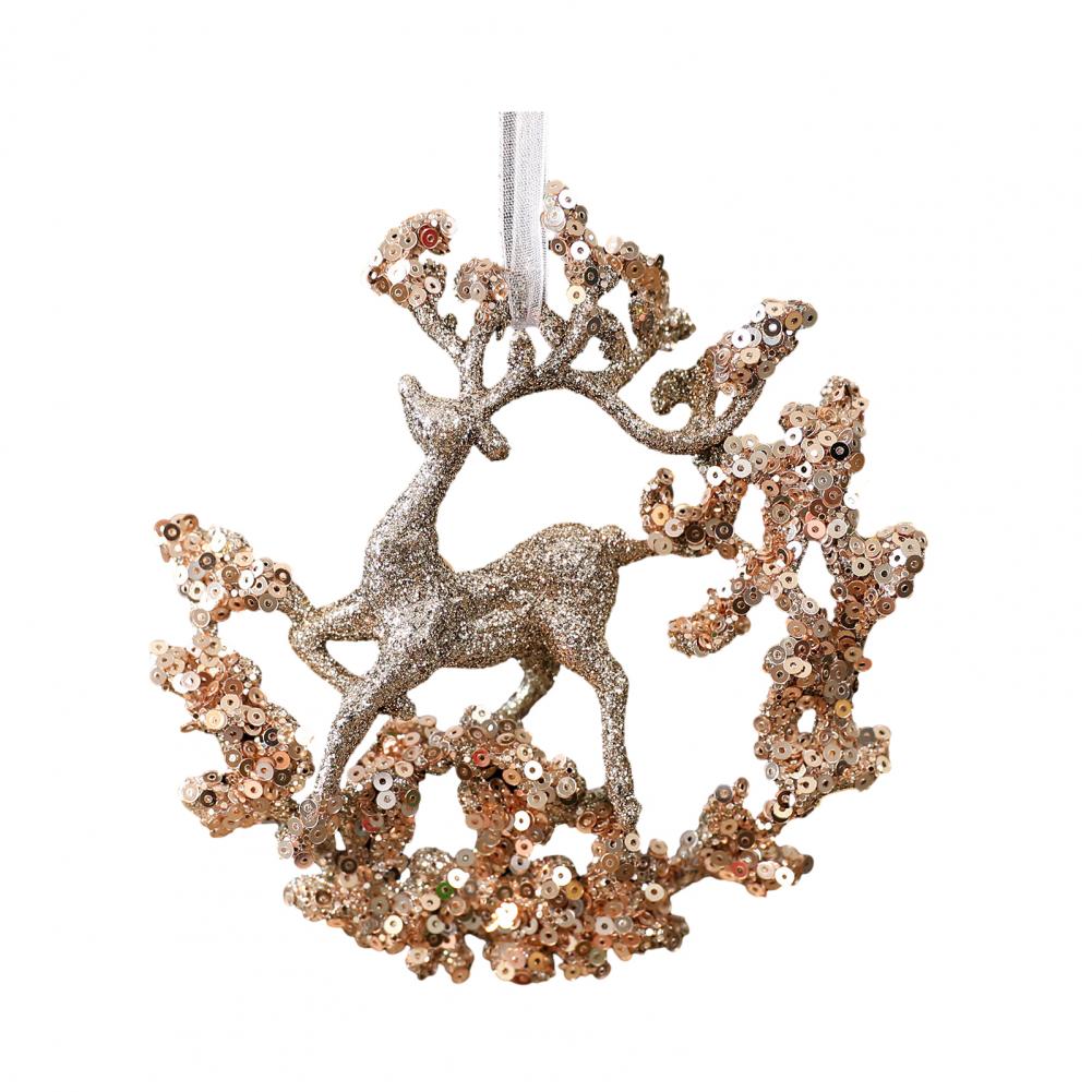 3d Christmas Decoration Holiday Tree Decor Glitter Sequins Christmas Ornaments Set Champagne Ballerina Dancer for Holiday