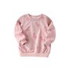 Girls' Sweatshirt for Spring and Autumn, European and American Style, Casual Round Neck Long-Sleeve Base Shirt, Children's Pullover Top