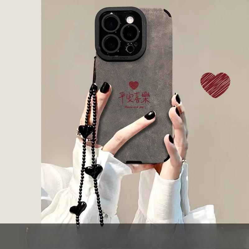 Bransoletki All Things Love Są Odpowiednie do Etui na Telefon Komórkowy Apple 16pro 15 Styl Narodowy 14 Futro 13 Silikonowe Odporne na Upadki X