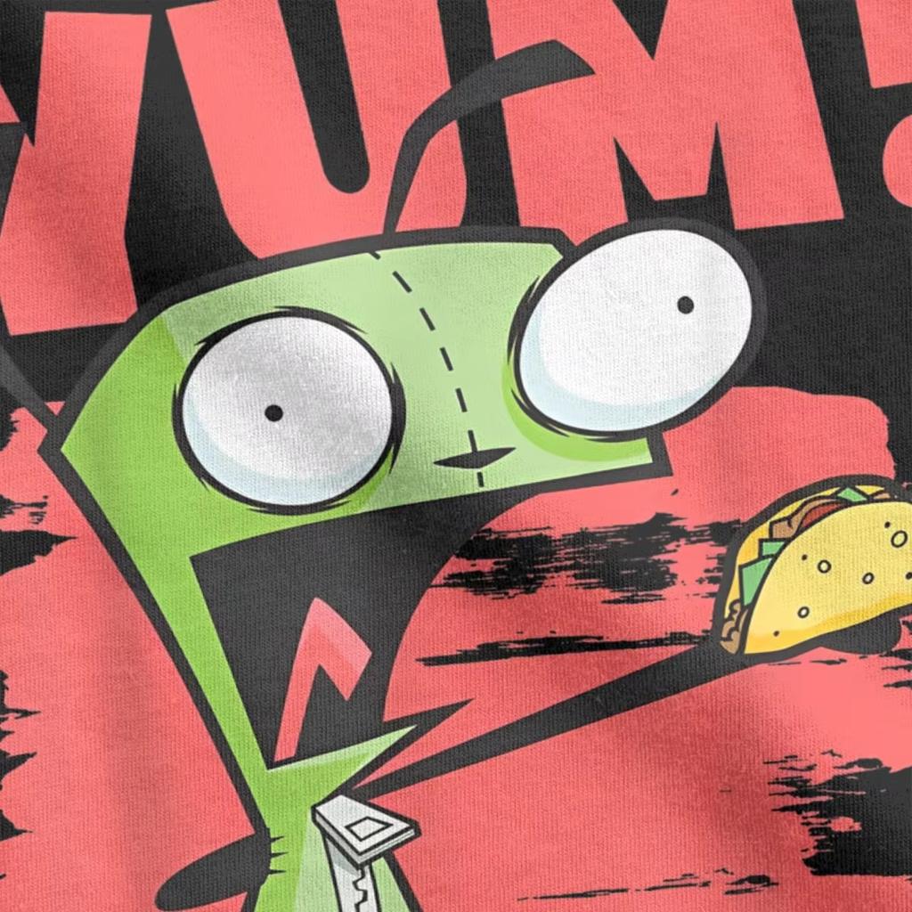 Invader Zim Gir Screaming Yum Men T Shirts Funny Tee Shirt Short Sleeve Round Neck T-Shirts 100% Cotton Gift Idea Tops