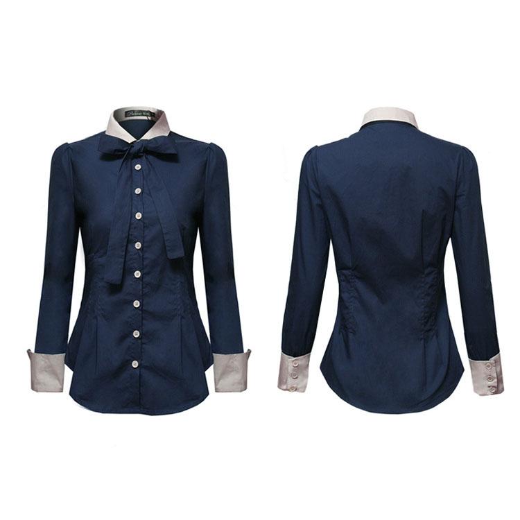 Spring Women's Fashion Business Long Sleeve Shirt