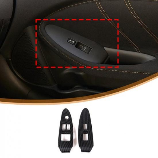 Carbon fiber ABS Window Lift Switch Button Trim Frame for Nissan 370Z 2009-20