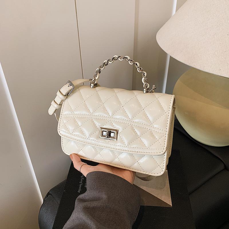 

Ручная ромбовидная маленькая квадратная сумка 2025 лето новая мода сумка через плечо премиальная женская сумка белый