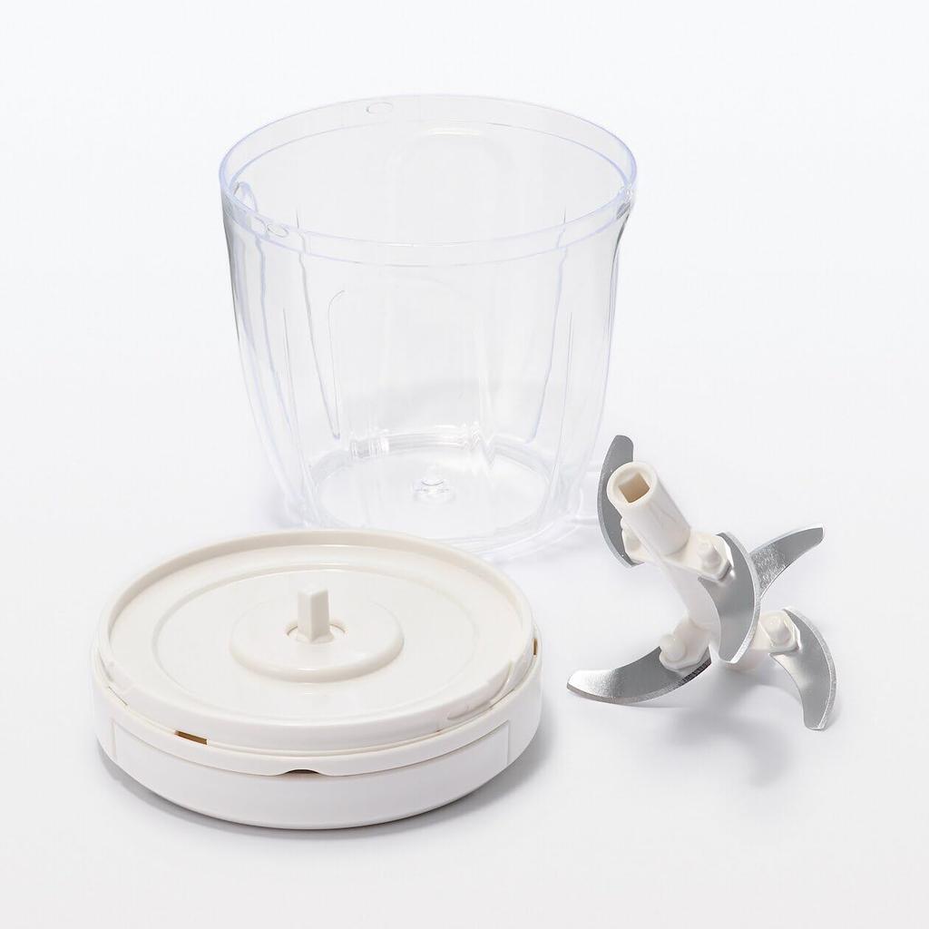 MUJI Mincer Stainless White Chopper, 900mL, 44131282, Plastic, Steel,