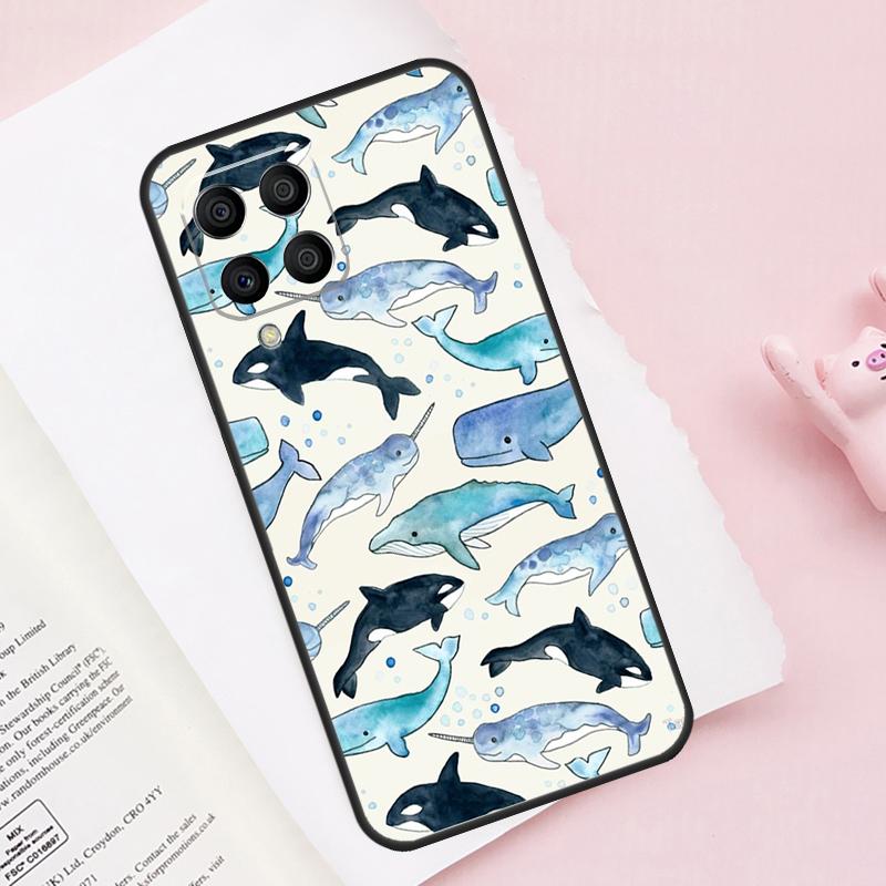 Sea Whale Narwhals Case For Samsung Galaxy M52 M32 M12 M13 M53 M51 M31 M11 M14 M34 M54 M16 M36 M56 M15 M35 M55