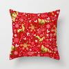 Christmas-Themed Pattern Throw Pillow Cover With Short Plush Print For Living Room Sofa Decoration Cushion Cover Pillow Covers