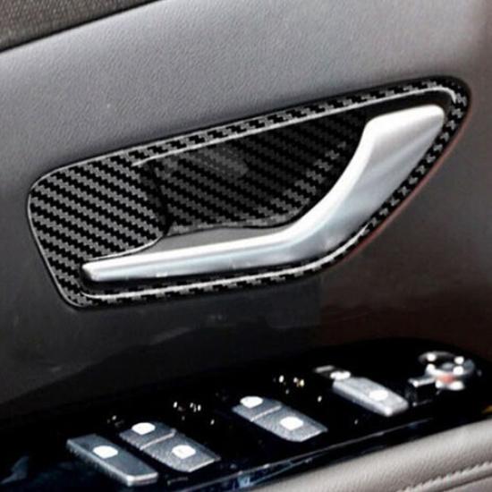 For Hyundai Santa Cruz -2025 Inner Door Handle Bowl Trim Carbon Fiber 4pc
