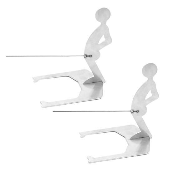 Grilled Sausage Rack Stand Man Hot Dog Holder Funny BBQ Stand Anti-Rust Hot Dog Roaster for Camping And Parties