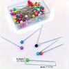 98pcs Mixed Color Metallic Beaded Sewing Pins,Large Head Positioning Pins.for Sewing,Tailoring,Quil.Sewing Supplies Accessories