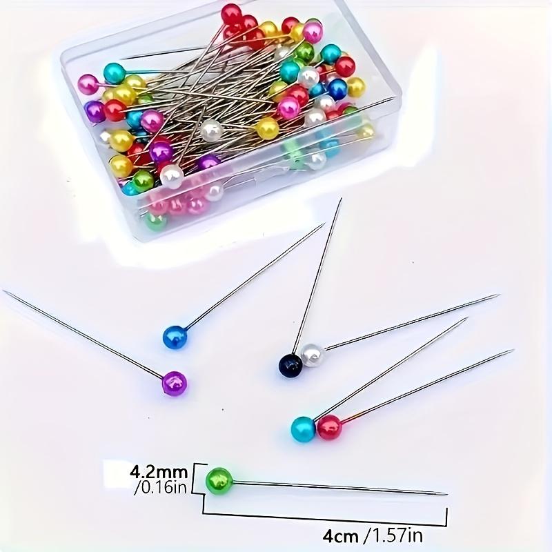 98pcs Mixed Color Metallic Beaded Sewing Pins,Large Head Positioning Pins.for Sewing,Tailoring,Quil.Sewing Supplies Accessories