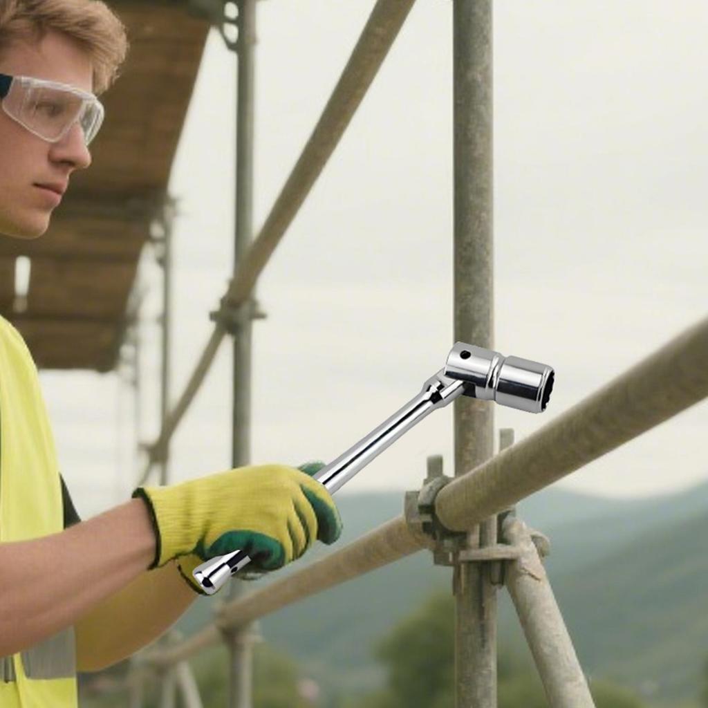 Gerüstwerkzeuge 12-Punkt Gerüstratsche Ergonomischer Griff Ratschend Verstellbar Leichtes Schraubenschlüsselaufsatz Für Werkzeuge