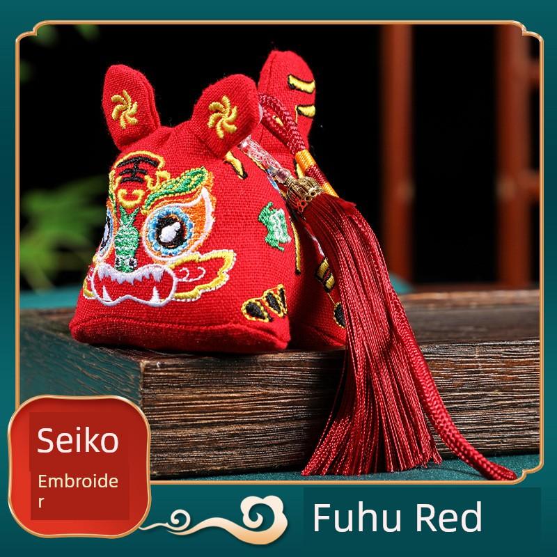 Dragon Boat Festival Sachet Perfume Bag Three-Dimensional Embroider Tiger Pendant Finished Product Argy Wormwood Mosquito Repellent Portable
