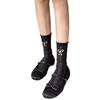 Sophisticated Ladies' Ankle Socks with Embroidery Colorful Bows Stretchable Cotton Fabric Middle Tube Calf Socks Hosiery