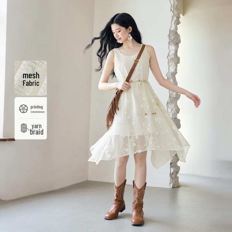 

Qiusbuiyiren Elegant Sleeveless Dress M