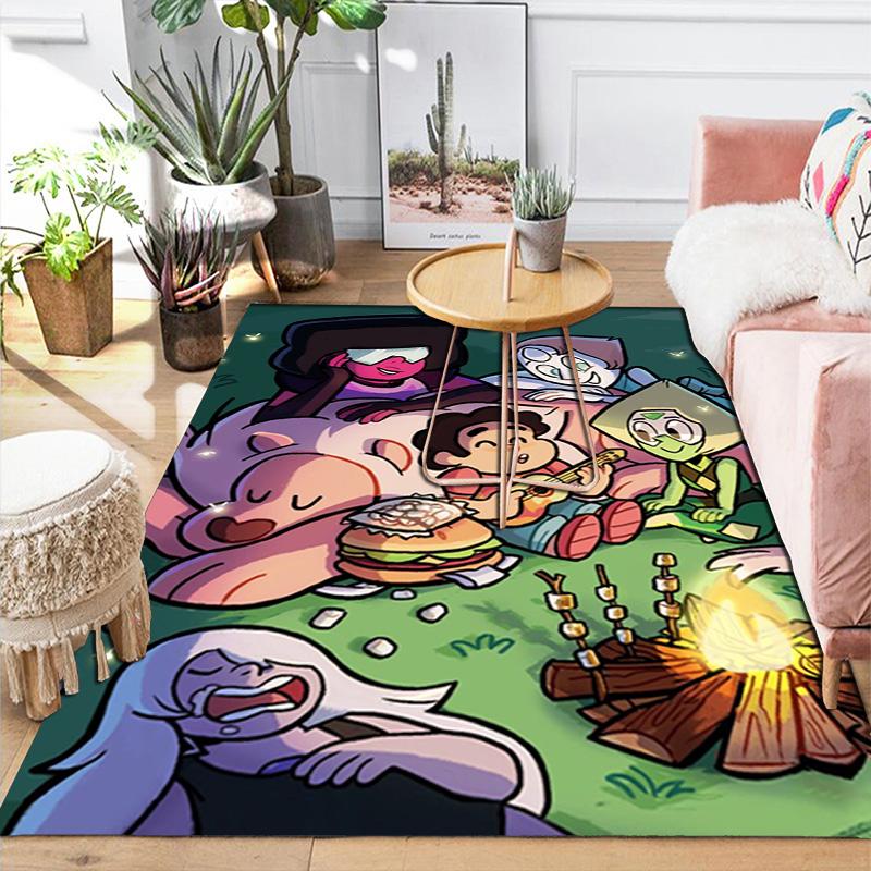 Steven Universe-inspired Fashion Design Rug Floor Mat for Living Room or Bedroom Soft and Comfortable Carpet a Gift for Birthday and Holiday.