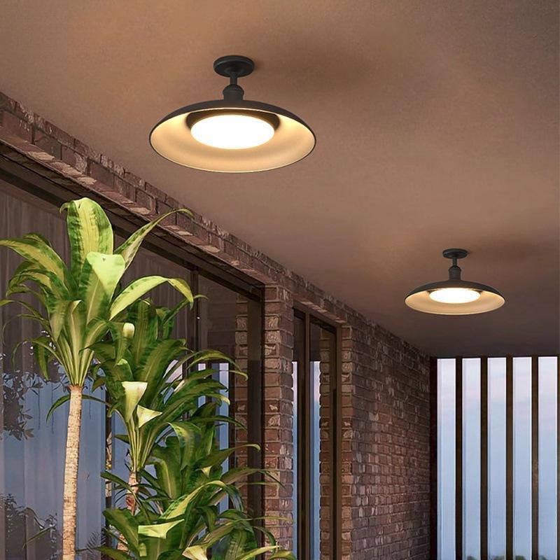 Outdoor Waterproof Industrial Ceiling Light for Entrance, Hall, Porch, or Balcony - New Minimalist Style.