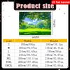 2D flat printing party banner: 1 green grass and tree background banner
