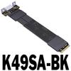 Black Plastic M.2 NVME to SFF-8611/8612 Flexible PCIe Cable, 1 Piece
