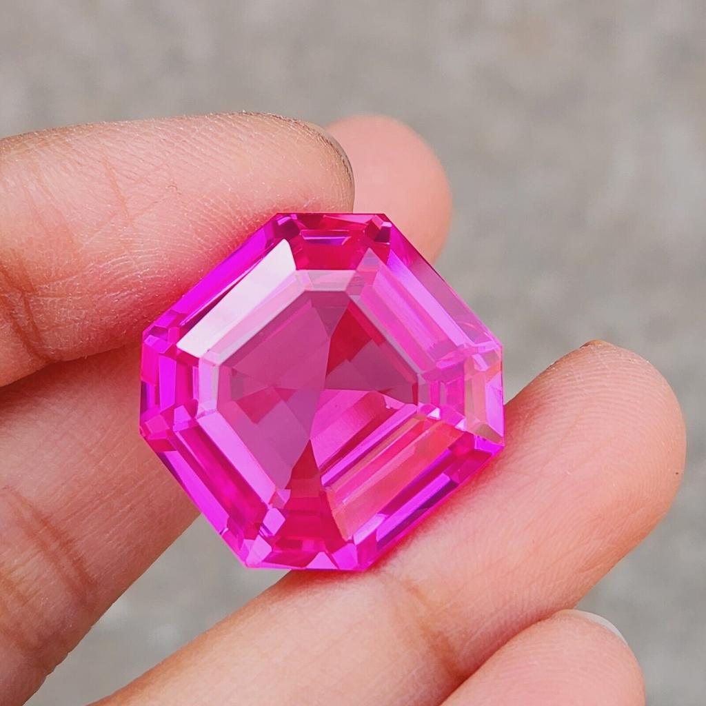 48.45 Ct Certified Natural Pink Ruby Octagon Cut Loose Gemstone
