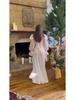 Mori Style Super Fairy Women's White Long Dress with Zipper - French Spring 2024 Collection