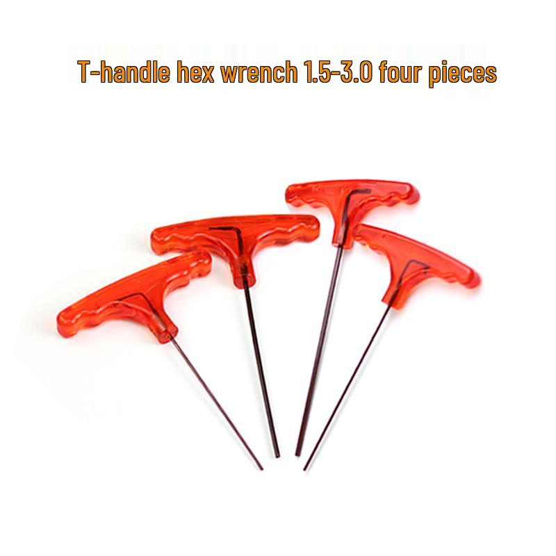 T-Handle Allen Wrench Set with S2 Flat-Head Hex Screwdriver and Individual Hex Wrenches