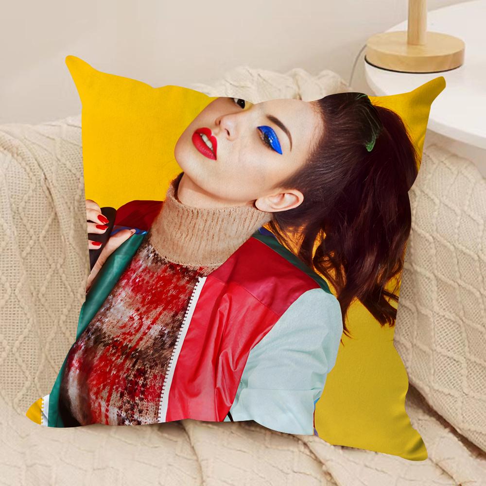 Luxury CCharli XCX Cushion Cover Silky Short Plush Invisible Zipper Dustproof Sofa Pillow Case For Home Decor