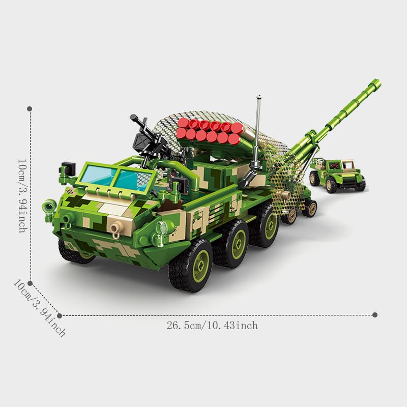 Multipurpose Vehicle Model Assemblage Building Blocks Kits Military Series Car Construction Set Boys Toys Christmas Gifts