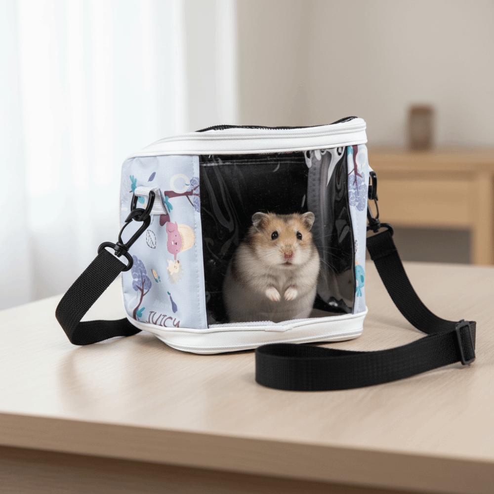 Large Space Guinea Pig Carry Bag Transparent View Pet Outdoor Bag Portable Pet Bag  Small Animal