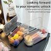 Makeup Brush Storage Cosmetics Storage Box Multifunctional Cosmetic Egg Holder Box with Dustproof Lid -Makeup Brush Lipstick
