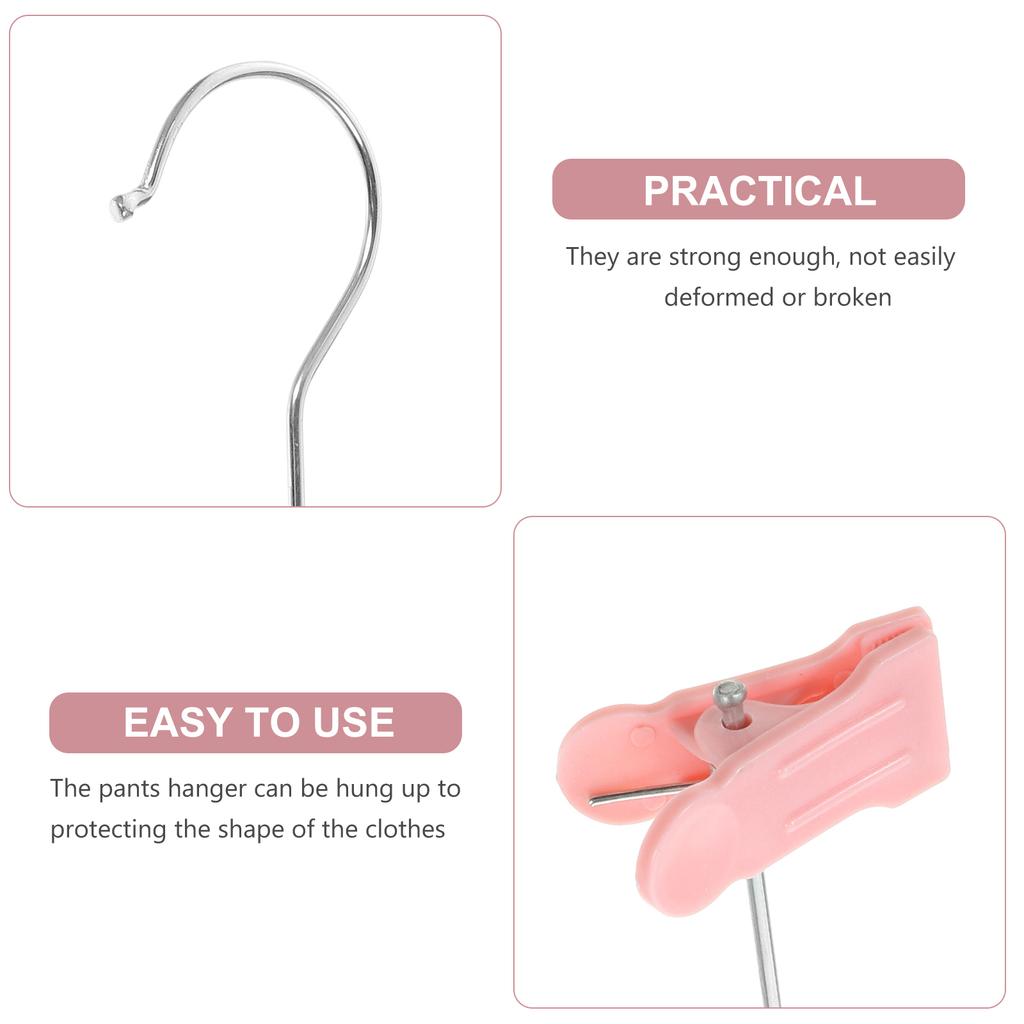 10 Pcs Anti Slip Pants Hanger Skirt Hanger With Clip Clothes Hanger Storage Hangers Closet ganization Jeans Hanger Wardrobe