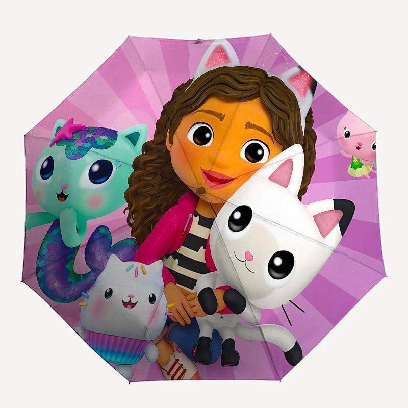 Gaby's Dollhouse Automatic Opening and Closing, 8 Rib Structure Portable Umbrella, Suitable for Men and Women In All Seasons Perfect Gift F