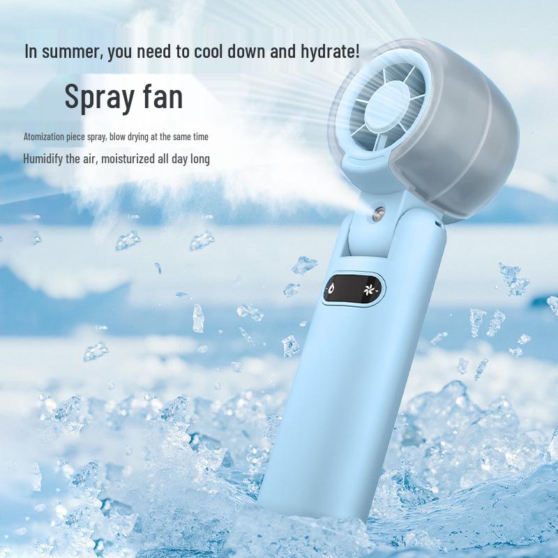 Portable Folding Turbo Fan with High-Speed Cooling & Neck Strap