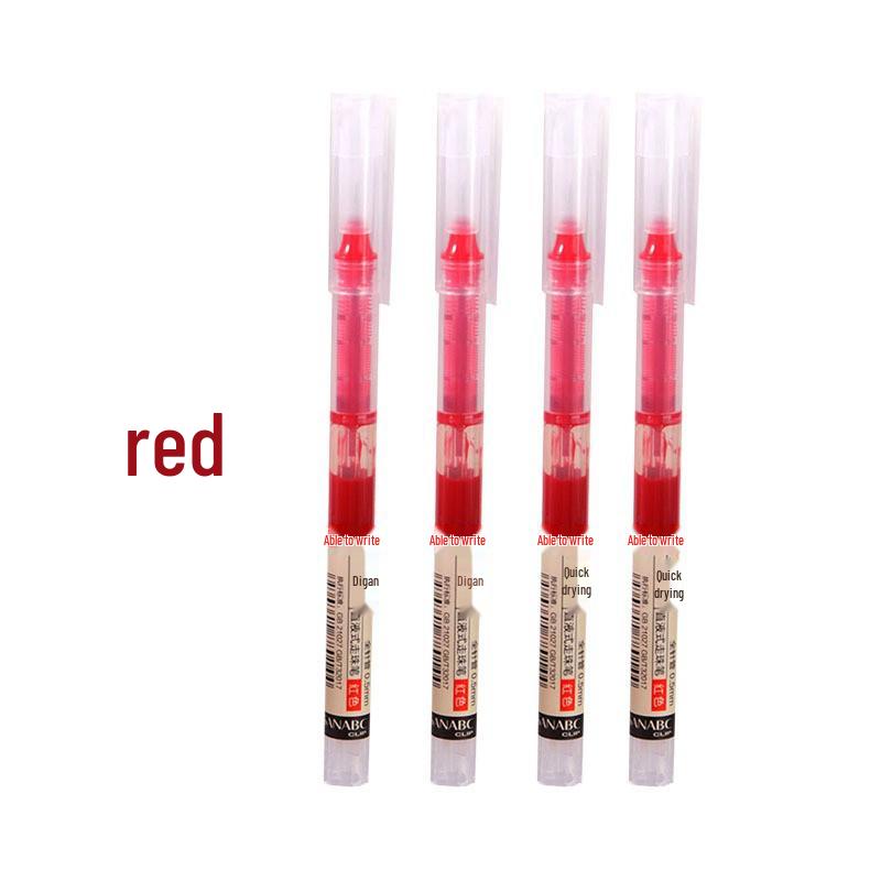 Quick-Drying Black Gel Ink Rollerball Pen, Large Capacity 0.5mm - Ideal for Students and Practice