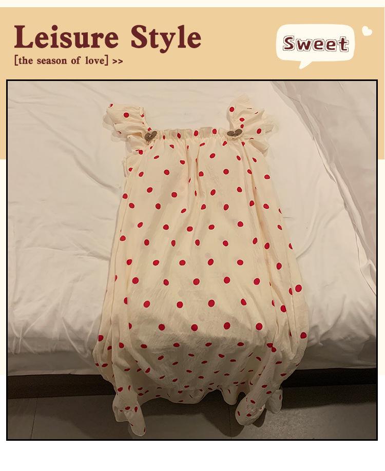 Women's Cloud Cotton Camisole Nightgown with Built-in Bra, Princess Style, Long Lapel Design for Summer 2026.