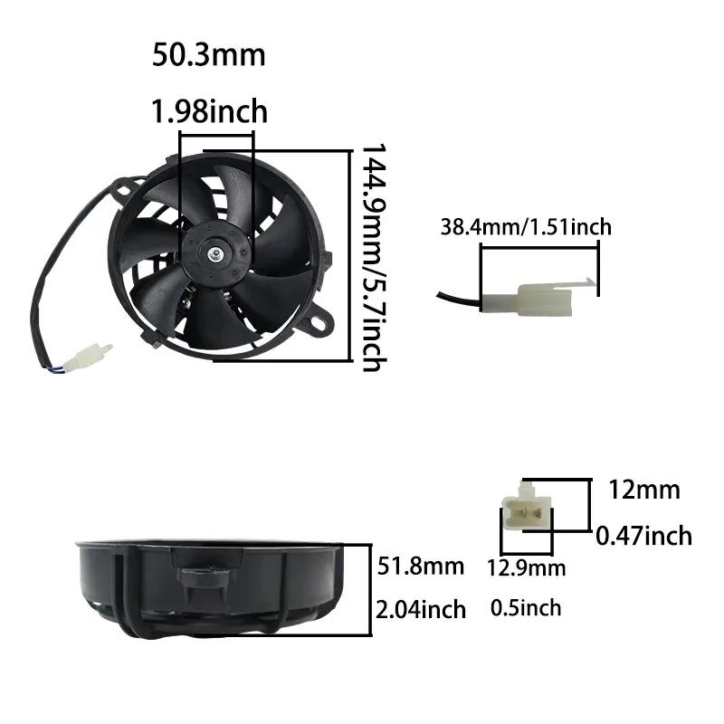 LINGQI RACING Electric Radiator Cooling Fan Engine Electric Radiators for 150cc-250cc 4 Wheeler ATV Quad Go Kart Buggy Bike