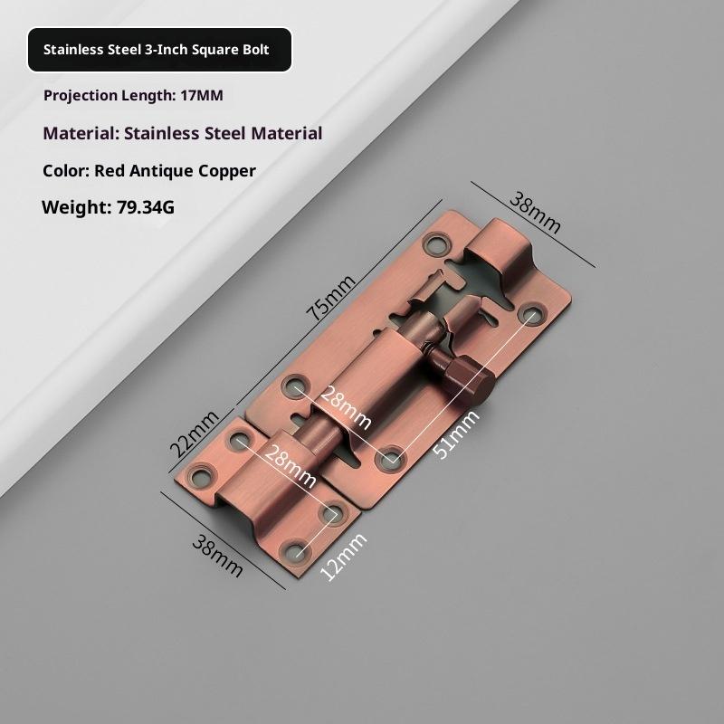 201/304 Edelstahl Tor Sicherheits-Türriegel Riegelverschluss Bolzen 3/4/5/6/8/10/12 Zoll Türriegel Beschläge Für Heimwerker